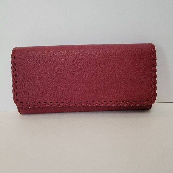 HOBO Era Wristlet Leather Clutch Wallet in Sangria - Picture 2 of 15